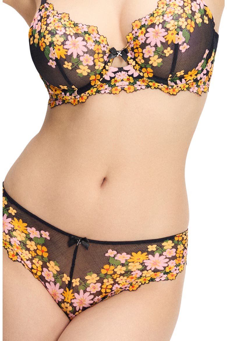 Wonderfleur Cheeky Briefs, Main, color, BLACK CAVIAR