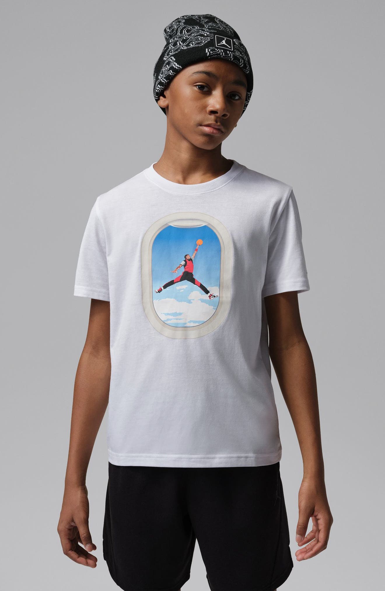 Jordan Kids' Air Jordan Plane Window Graphic Cotton Blend T-Shirt ...
