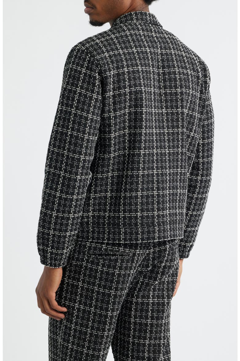 Uno Tweed Jacket, Alternate, color, BLACK
