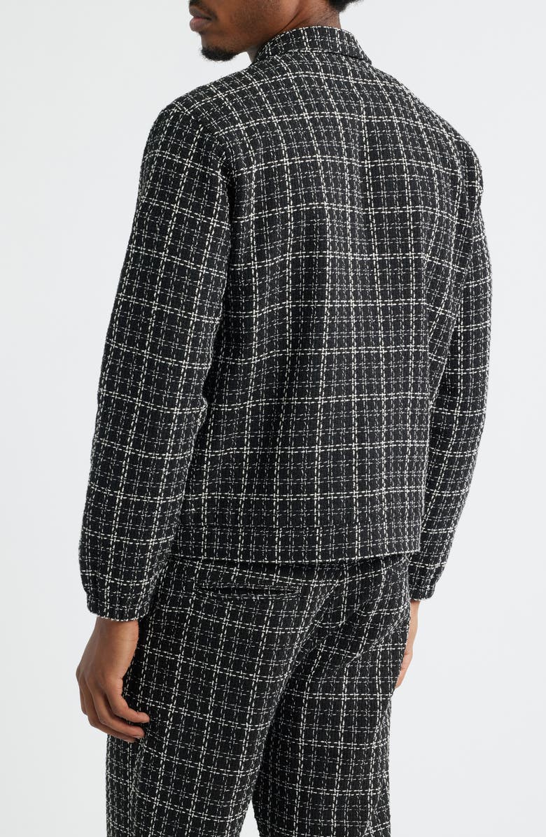 SANTO STUDIO Uno Tweed Jacket, Alternate, color, Black