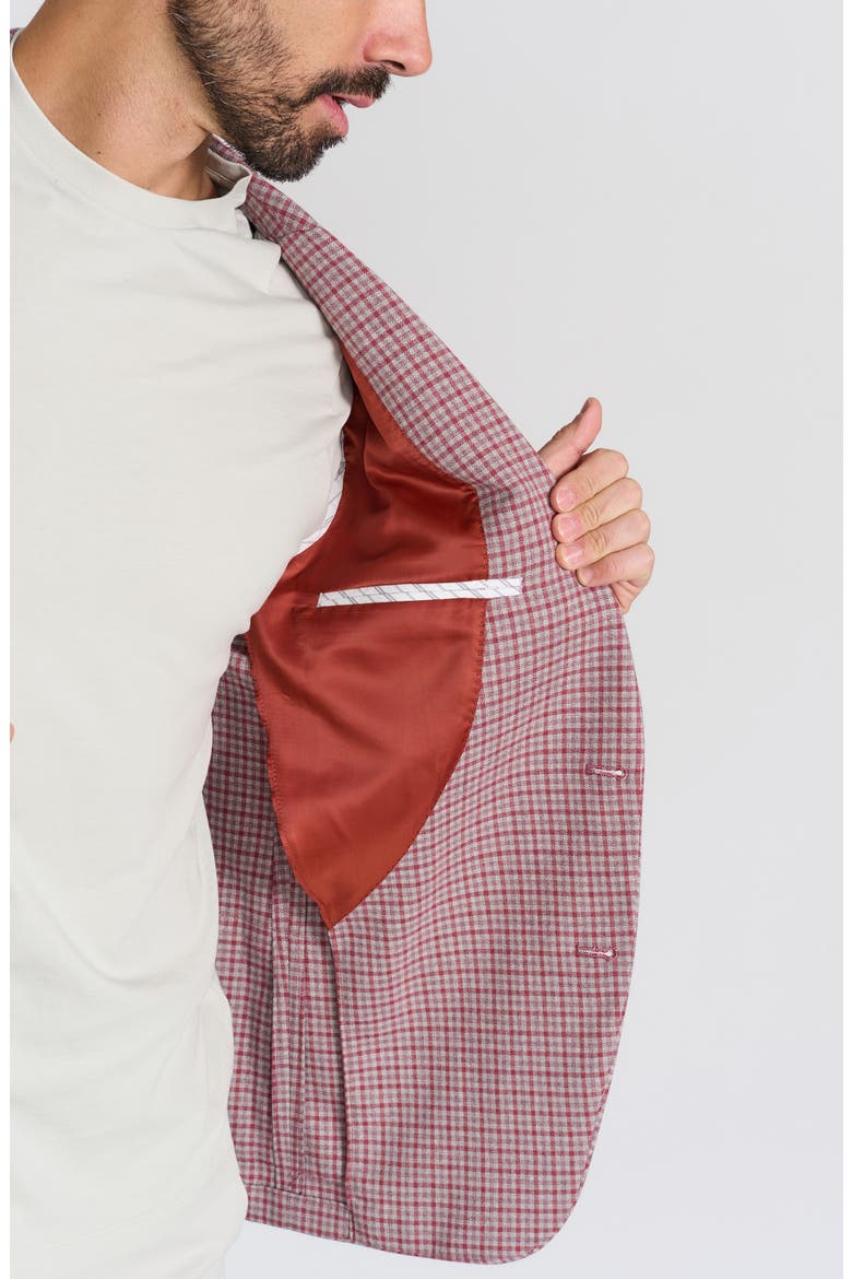 Check Sport Coat, Alternate, color, BRICK