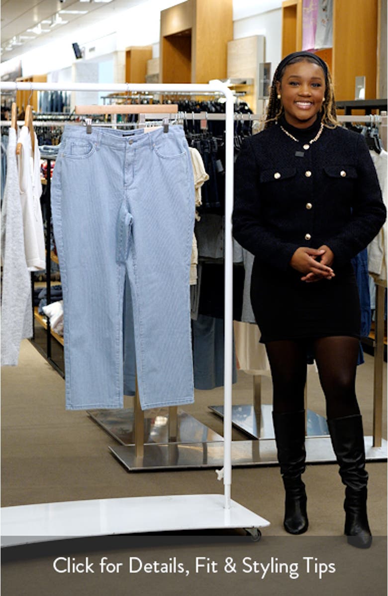 Marilyn Stripe Ankle Straight Leg Jeans, sales video thumbnail