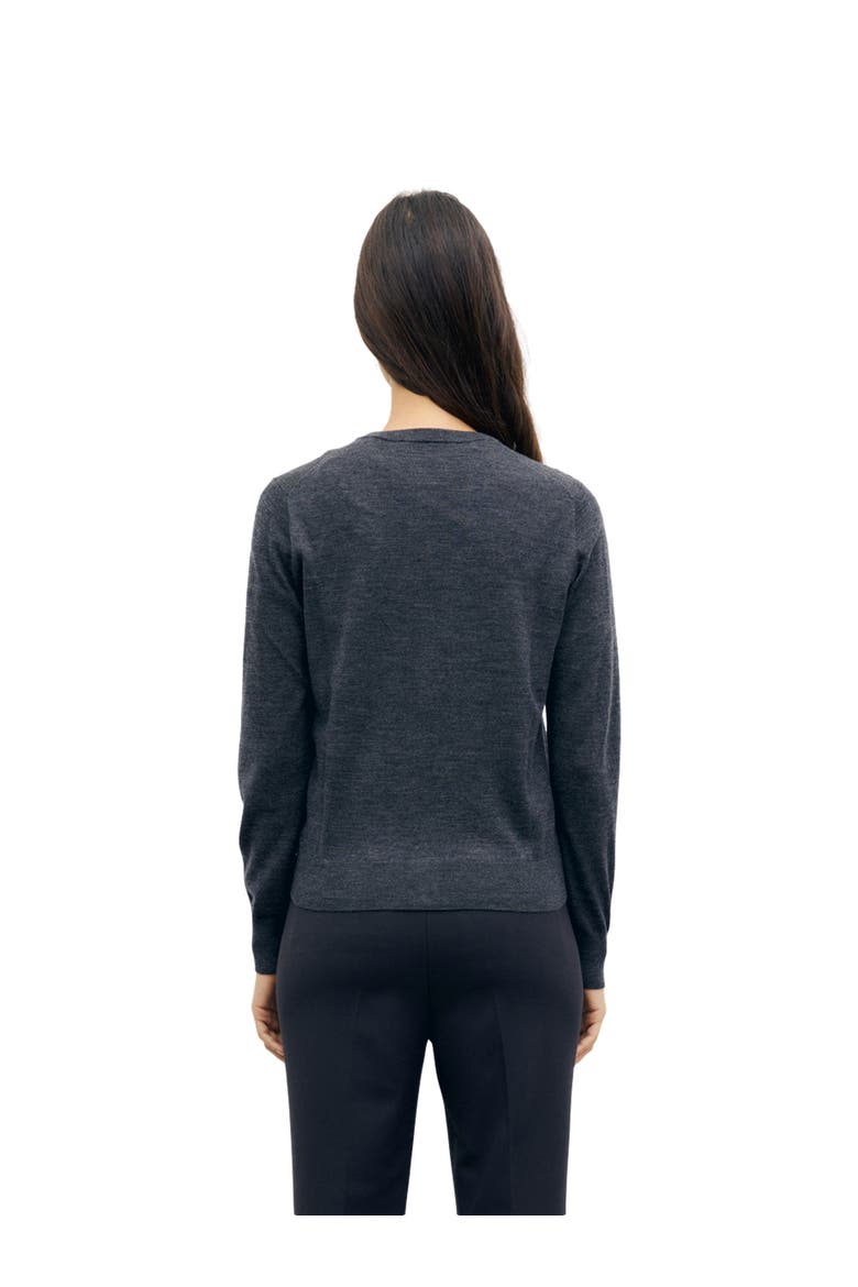 Rene Merino Wool Button Cardigan, Alternate, color, Anthracite