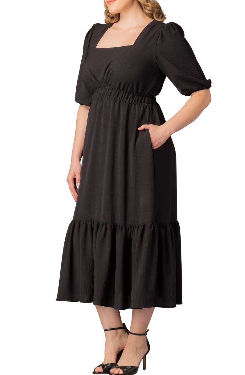 Kiyonna Bailey Square Neck Maxi Dress, Alternate, color, 