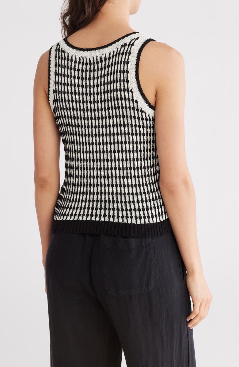 Blu Pepper Stripe Knit Sleeveless Sweater, Alternate, color, 