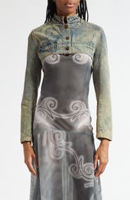 Paolina Russo Denim Bolero Jacket