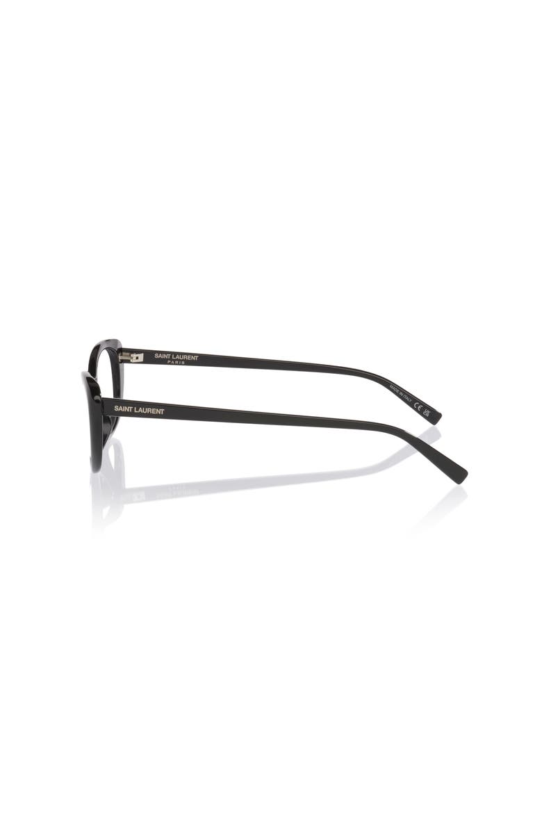 Saint Laurent 52mm Cat Eye optical glasses, Alternate, color, Black