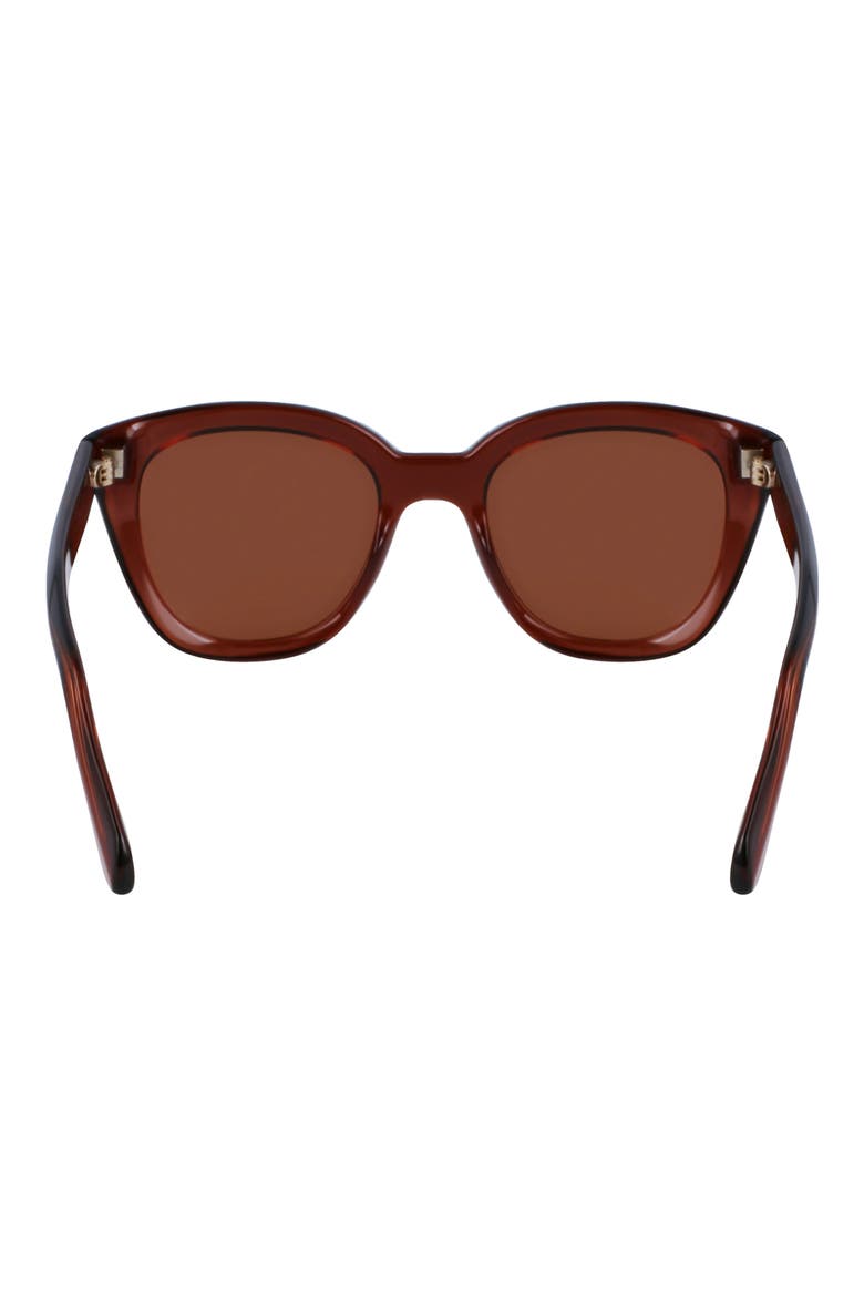 Classic Logo Tea Cup 52mm Round Sunglasses, Alternate, color, TRANSPARENT BROWN