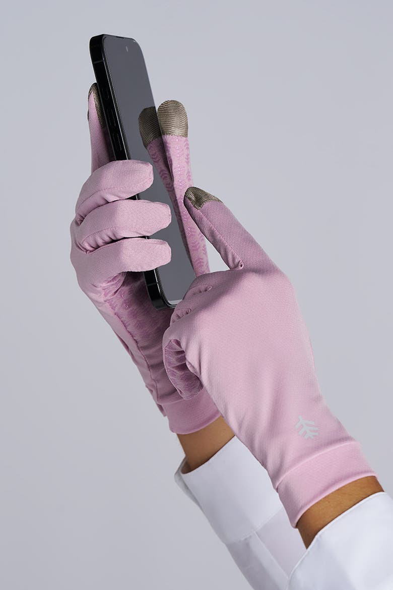 Gannett Full Finger UV Sun Gloves, UPF 50+ Sun Protection, Alternate, color, Powder Pink