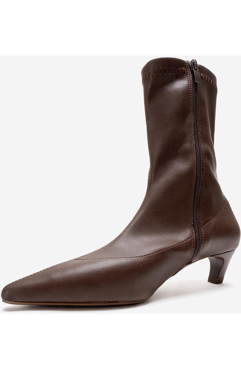 Prologue Shoes Alora Kitten Heel Boot, Alternate, color, Brown