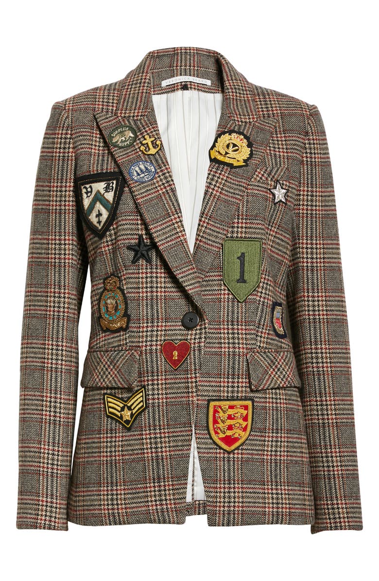 Veronica Beard Merlin Patch Dickey Wool Blend Jacket, Main, color,