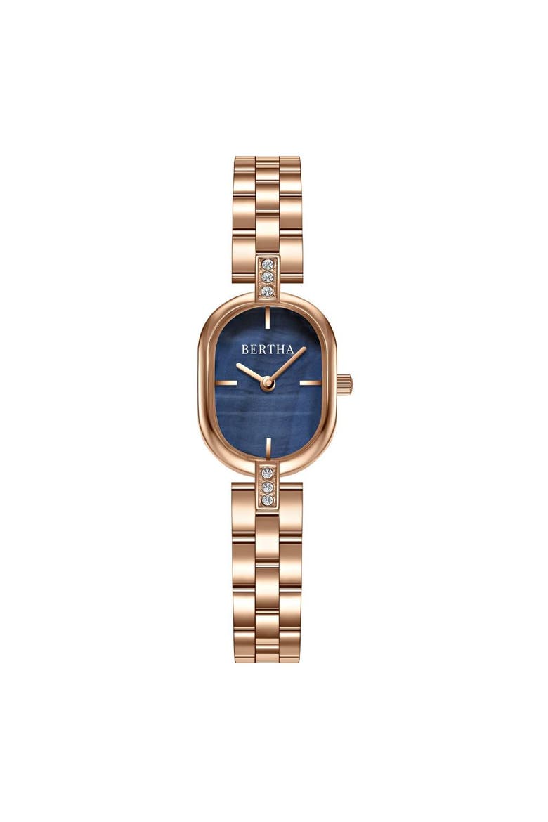 Lana Mother of Pearl Ladies Watch, Main, color, Rose Gold - Black