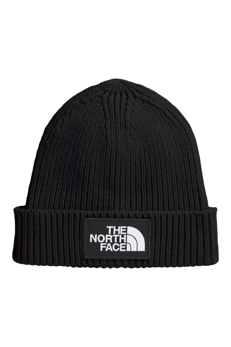 Logo Box Cuffed Beanie, Main, color, TNF BLACK