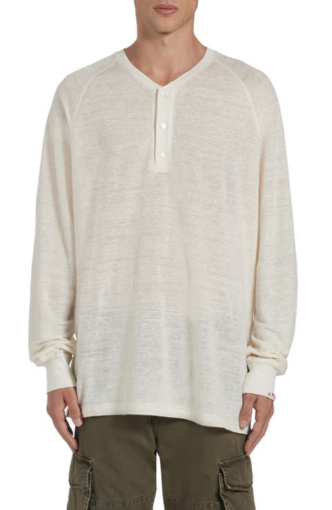 Journey Long Sleeve Linen Knit Henley