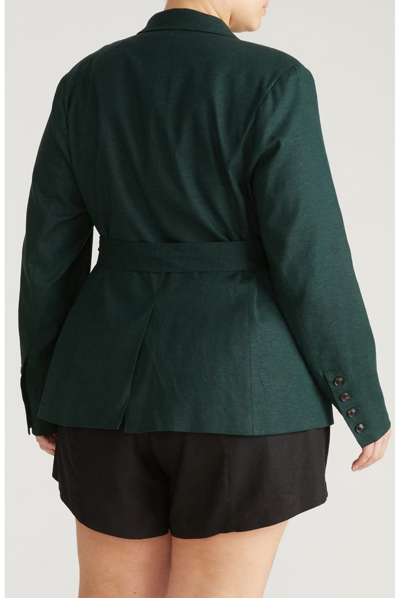 Henning Belted Blazer, Alternate, color, SCARAB GREEN