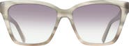FERRAGAMO 57mm Rectangle Sunglasses