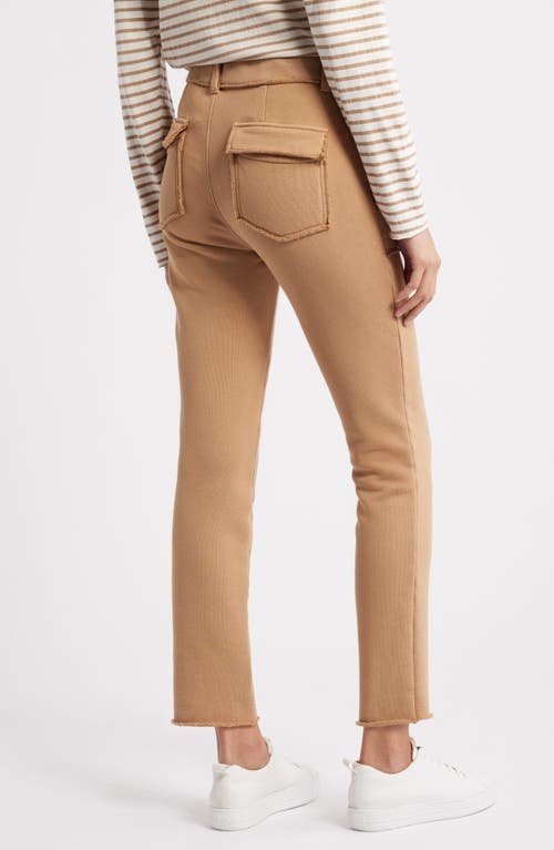 Frank & Eileen Blackrock Raw Edge Cotton Sweatpants In Brown