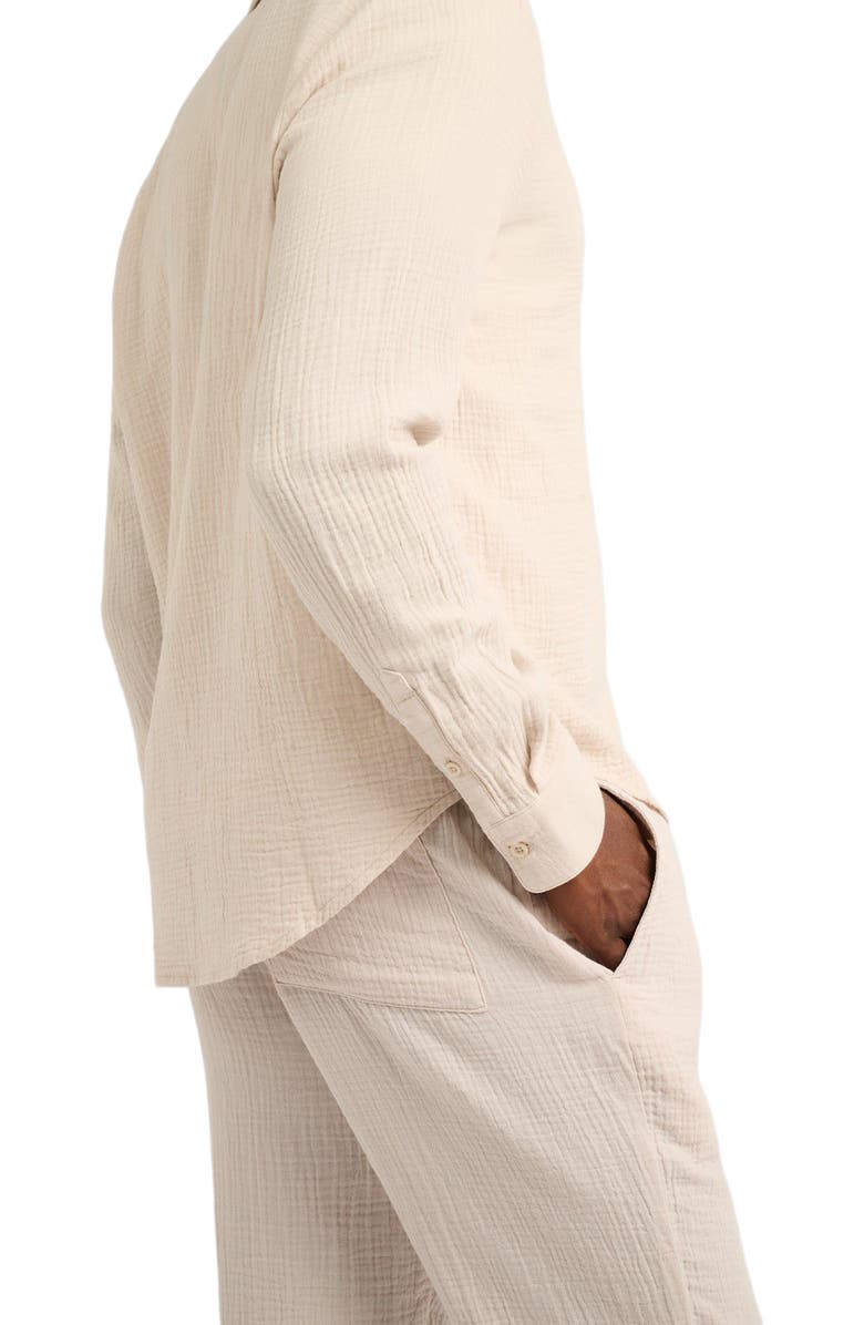 Onia Cotton Gauze Pull-on Pant, Alternate, color, Stone