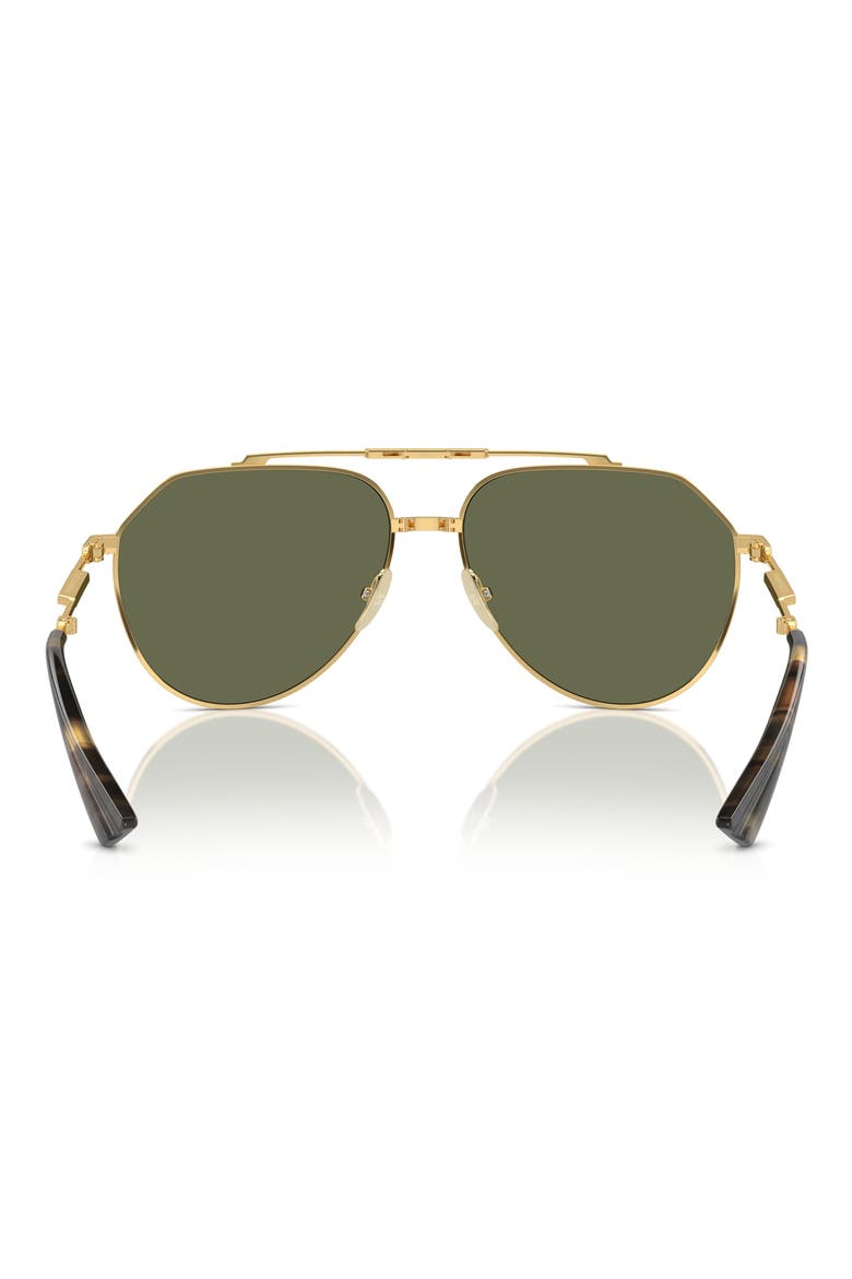 60mm Polarized Pilot Sunglasses, Alternate, color, GOLD