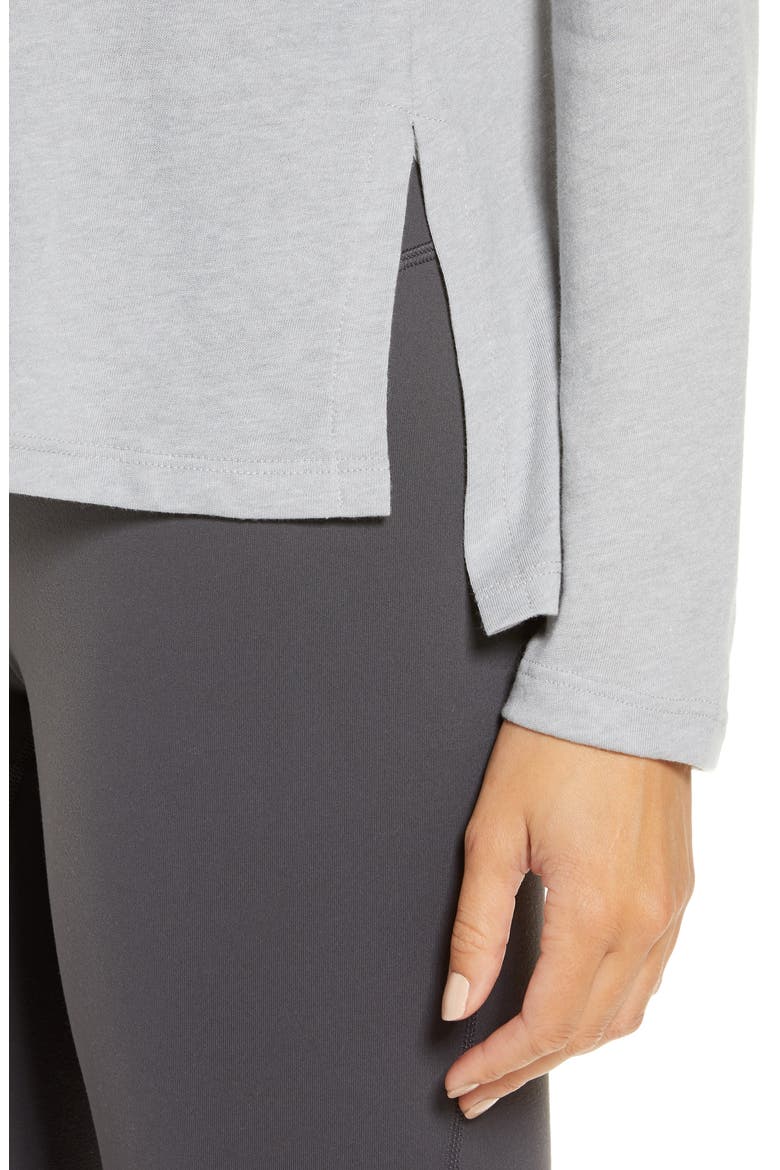 Boyfriend Long Sleeve Jersey T-Shirt, Alternate, color, HEATHER GREY