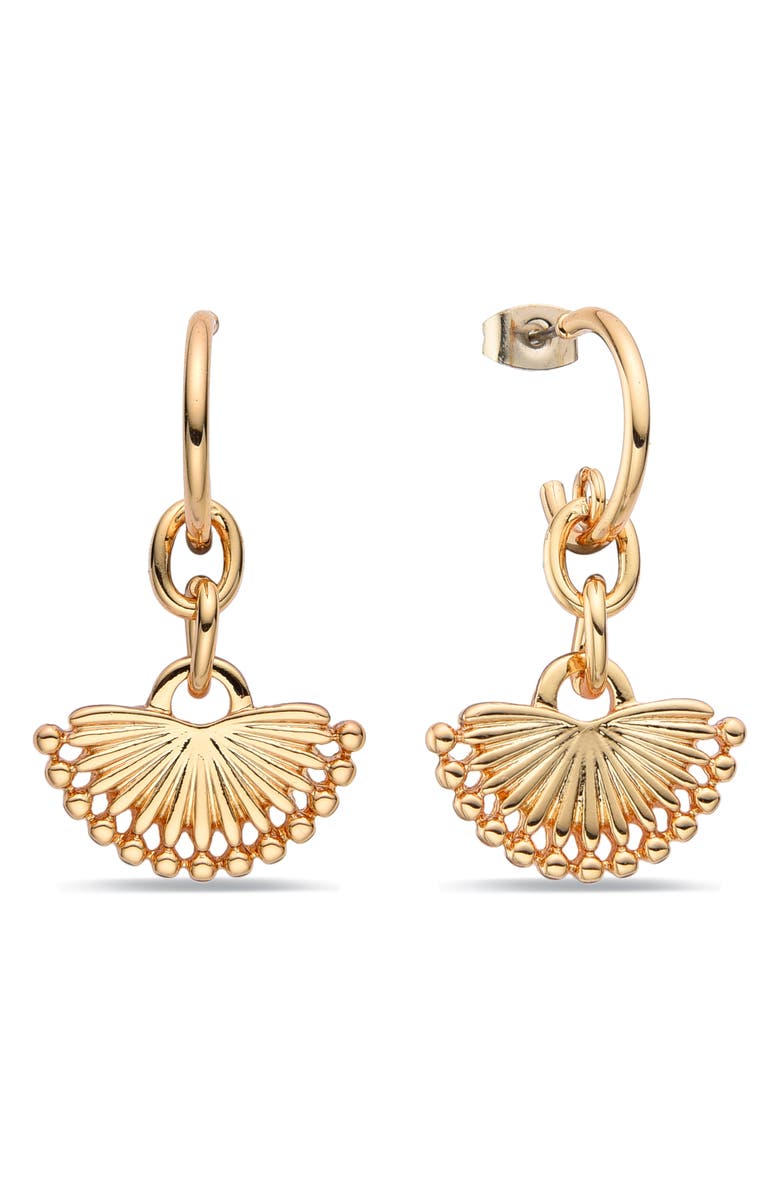 EYE CANDY LOS ANGELES Juliette Fan Drop Earrings, Alternate, color, Gold