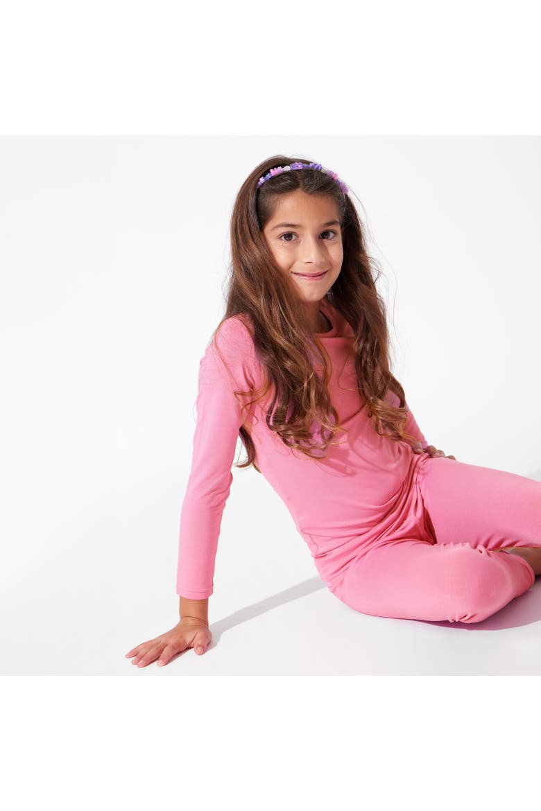 Kids' Bubblegum Pink Set of 2 Piece Pajamas, Alternate, color, Bubblegum Pink