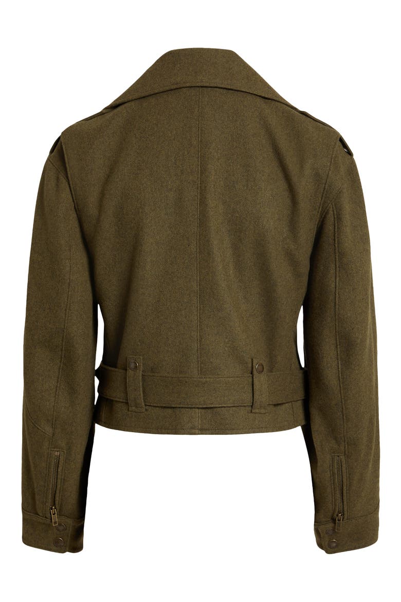 Wool Moto Jacket, Alternate, color, LIGHT LODEN MELANGE