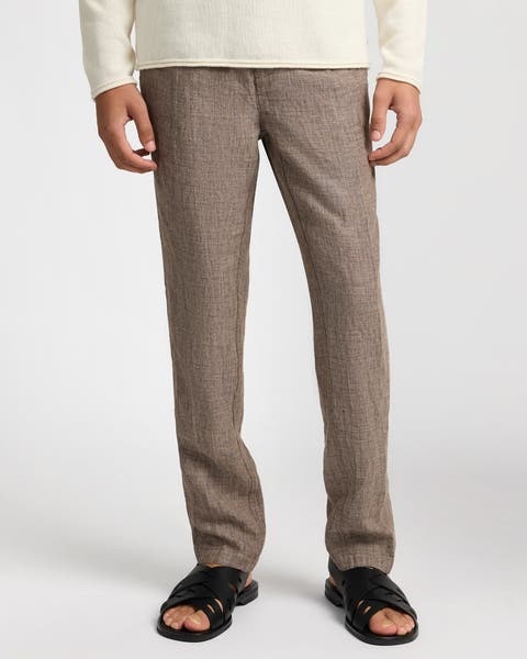 Linen Tapered Pleated Trouser