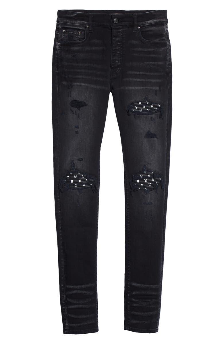 AMIRI MX1 Playboy Bunny Mended Jeans, Alternate, color, 