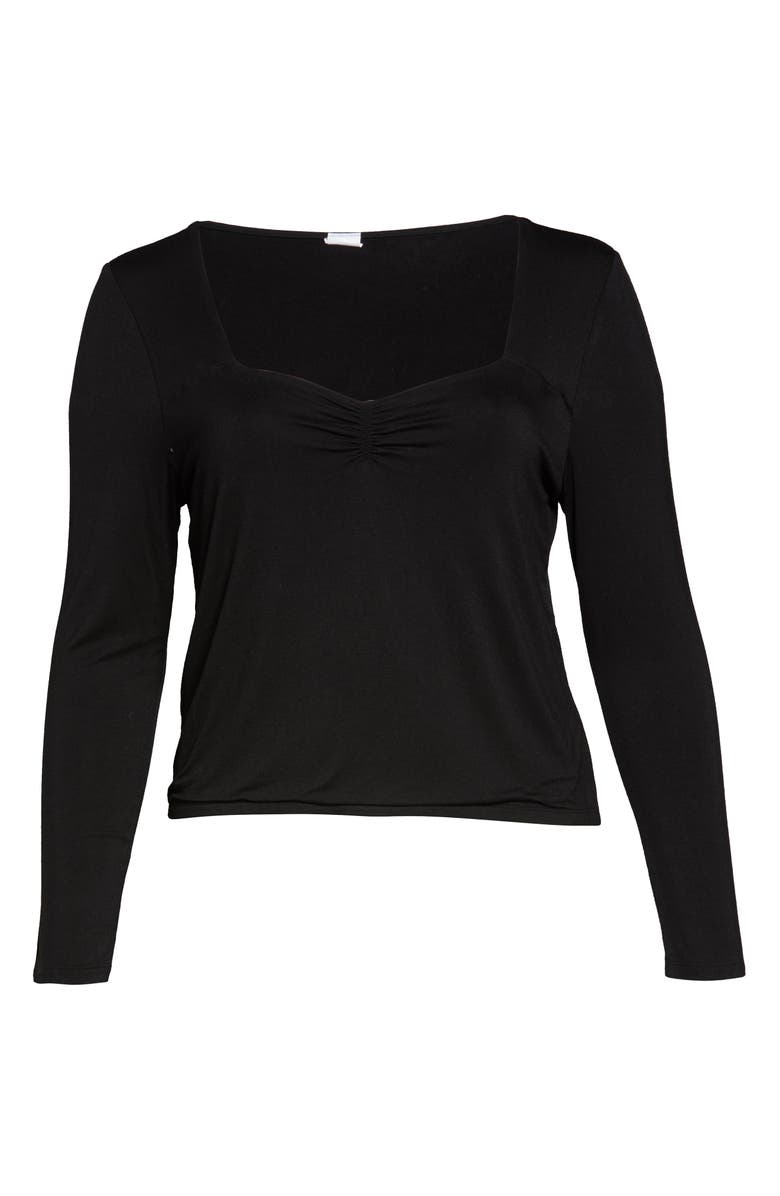 BP. Long Sleeve Cinch Front Ribbed Tee, Alternate, color, 