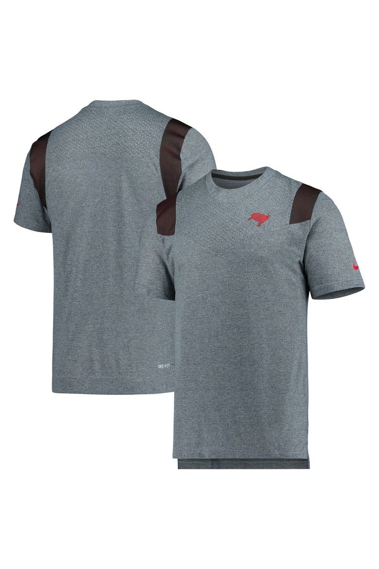 Men's Nike Pewter Tampa Bay Buccaneers Sideline Tonal Logo Performance Player T-Shirt, Main, color, Pewter