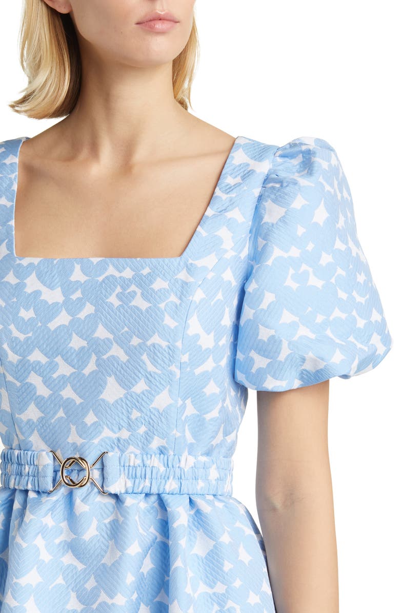 Lilly Pulitzer<sup>®</sup> Kasslyn Belted Heart Jacquard Fit & Flare Dress, Alternate, color, 