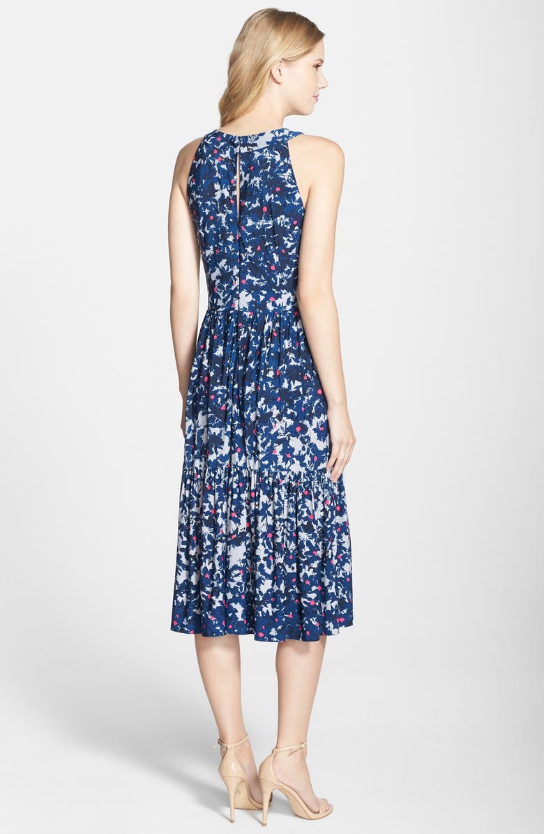 Taylor Dresses Print Jersey Midi Dress, Alternate, color, 