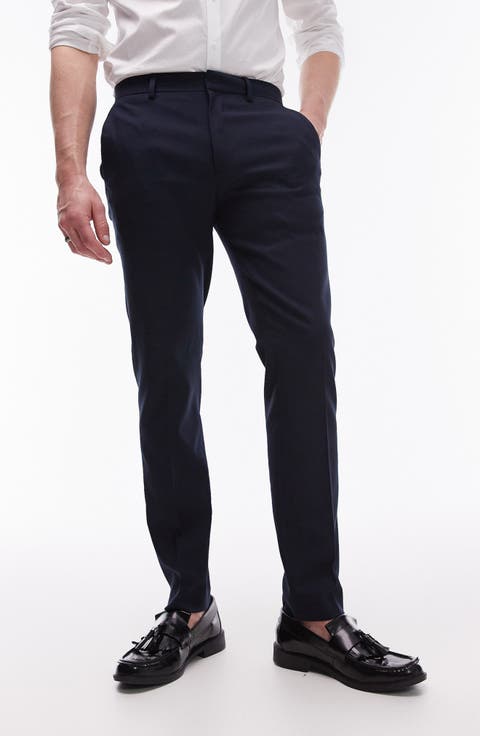 Skinny Fit Textured Pants