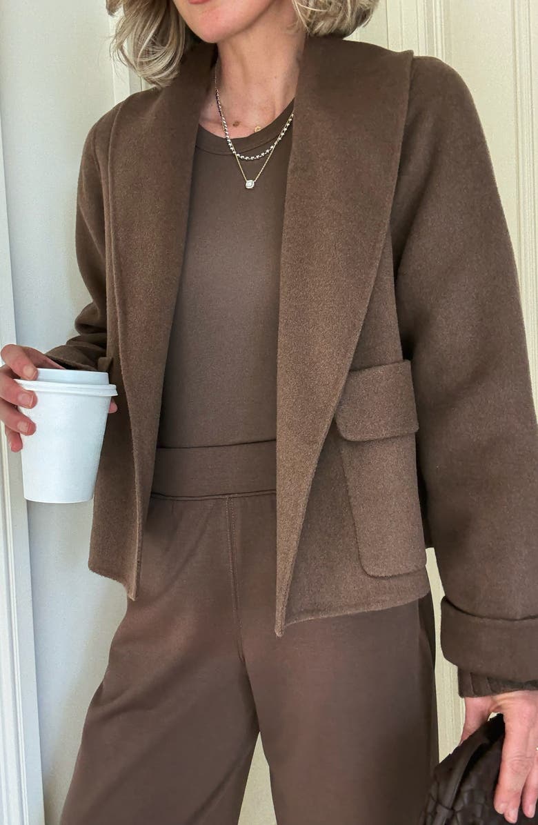 Splendid x @cellajaneblog Long Sleeve Layering T-Shirt, Alternate, color, Truffle