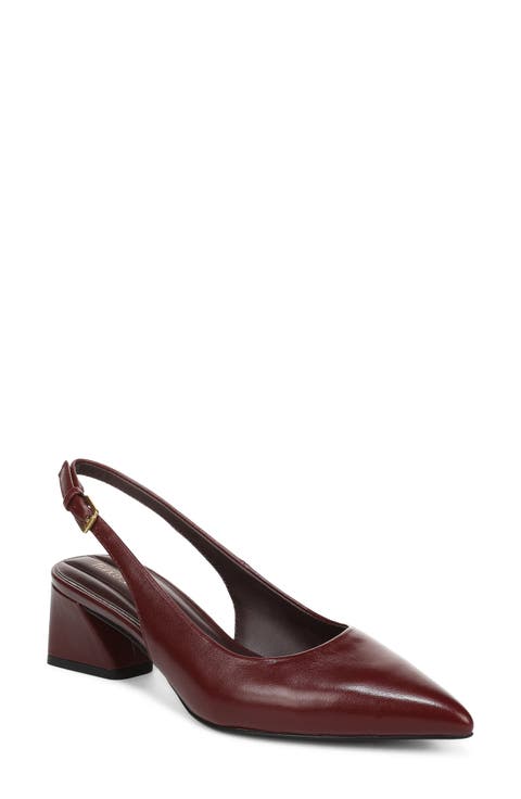 Racer Leather Slingback Pump