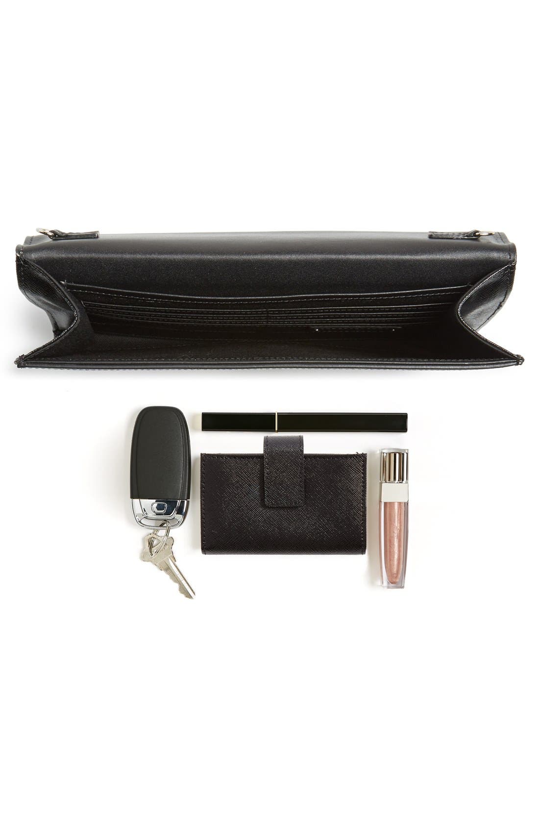 Halogen<sup>®</sup> Angled Leather Day Clutch, Alternate, color, 