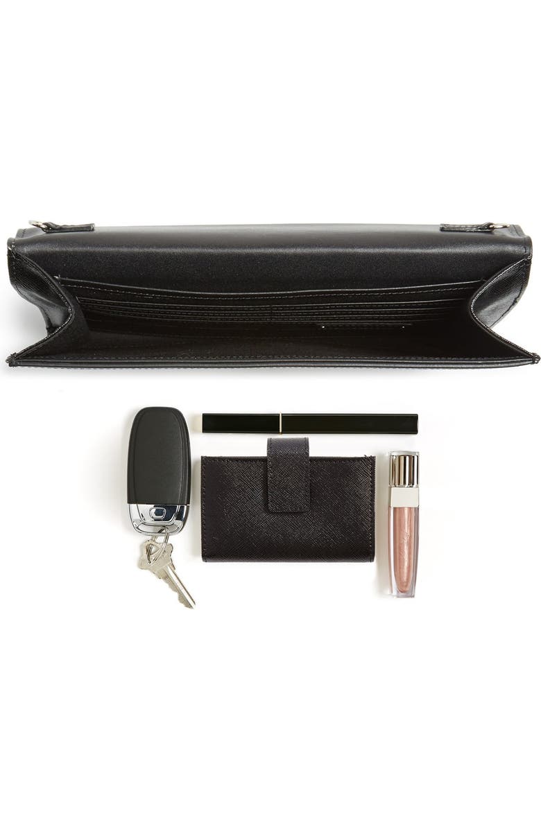 Halogen<sup>®</sup> Angled Leather Day Clutch, Alternate, color,