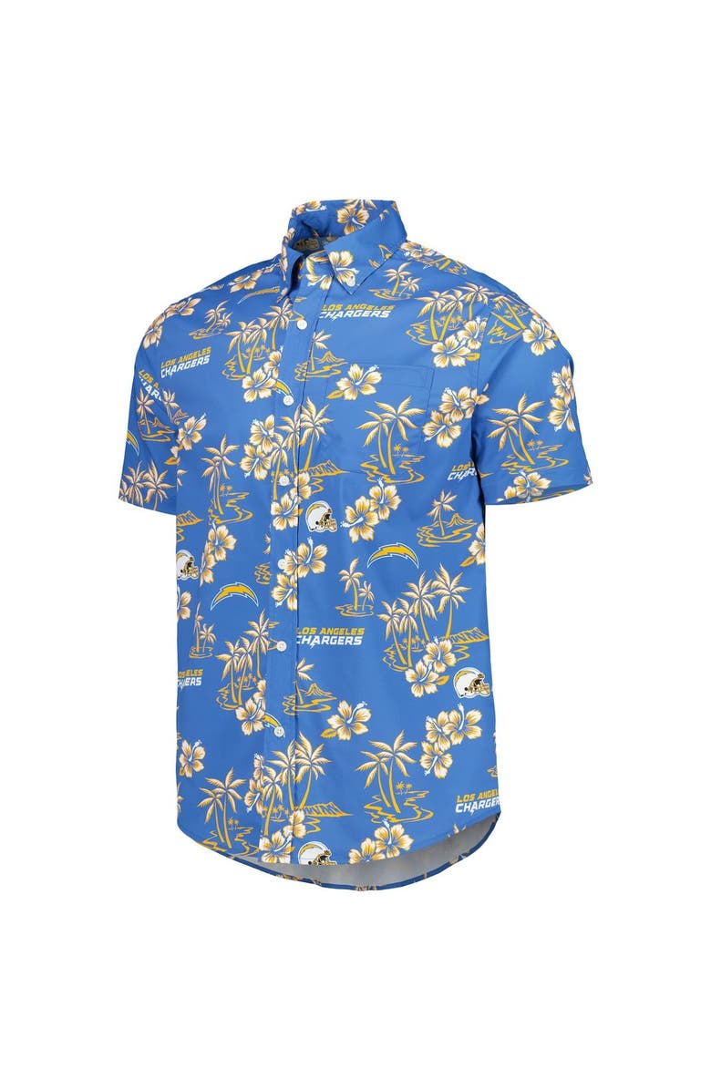 Reyn Spooner Men's Reyn Spooner Powder Blue Los Angeles Chargers Kekai Button-Up Shirt, Alternate, color, Powder Blue