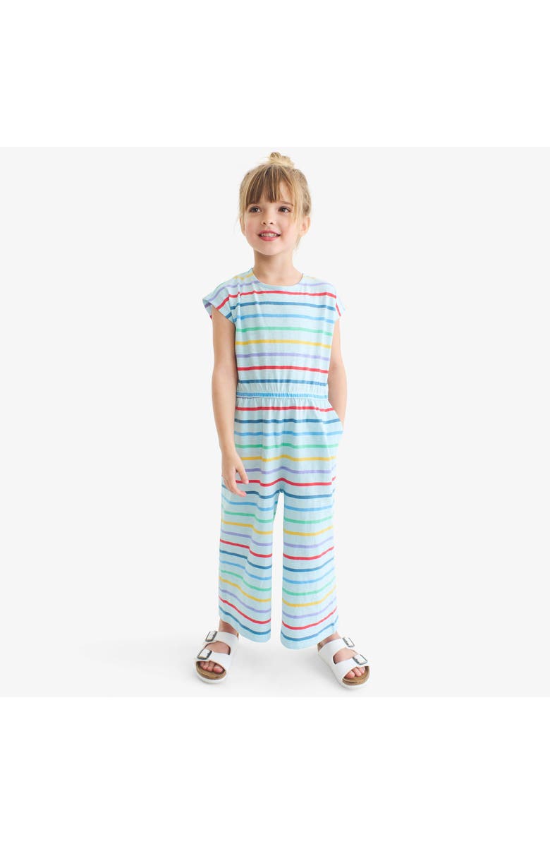 Primary Kids Backyard Romper, Alternate, color, Saltwater Rainbow Stripe