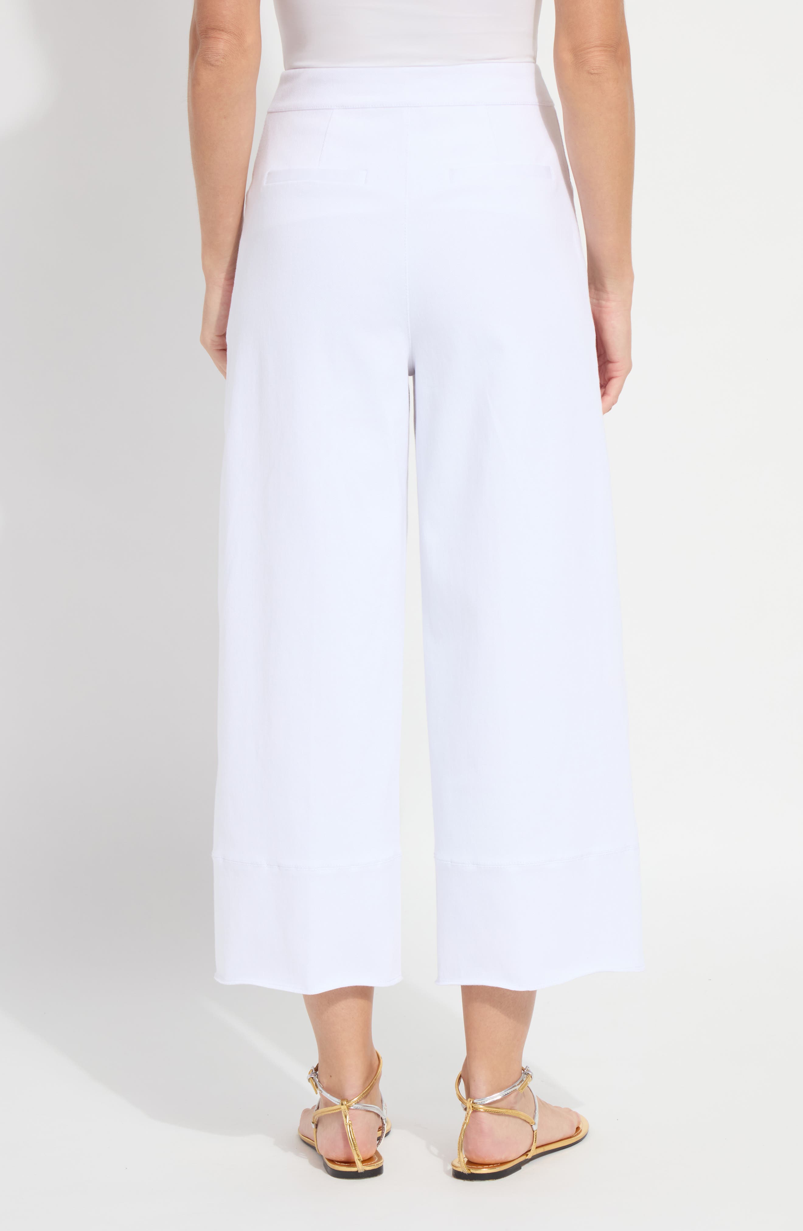 Dion Sailor Pull-On Crop Palazzo Knit Jeans - image 2