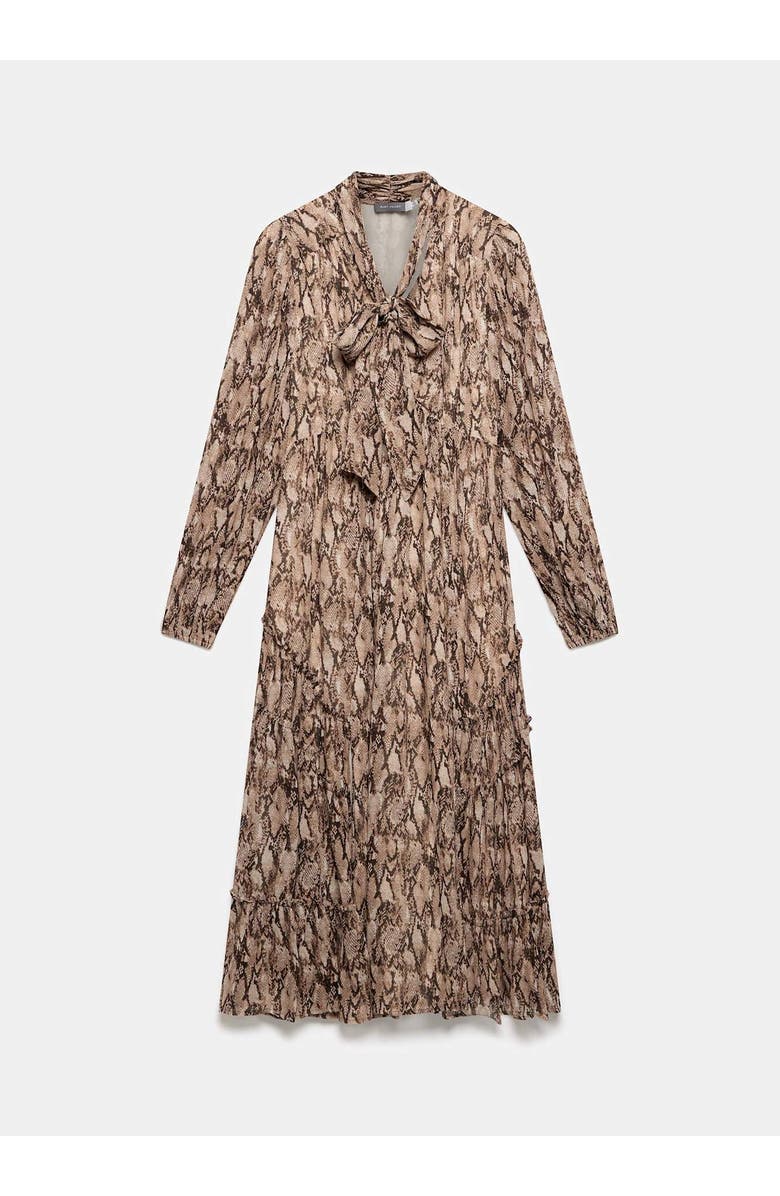 MINT VELVET Snake Print Midi Dress, Alternate, color, Brown