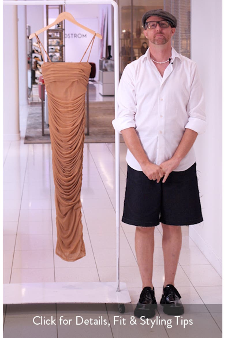 Fornarina Ruched Mesh Maxi Dress video