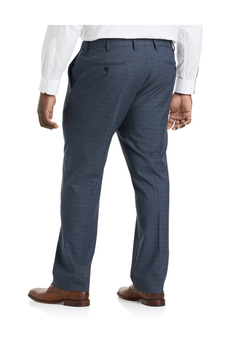 Oak Hill by DXL Big & Tall Windowpane Suit Pants, Alternate, color, Blue