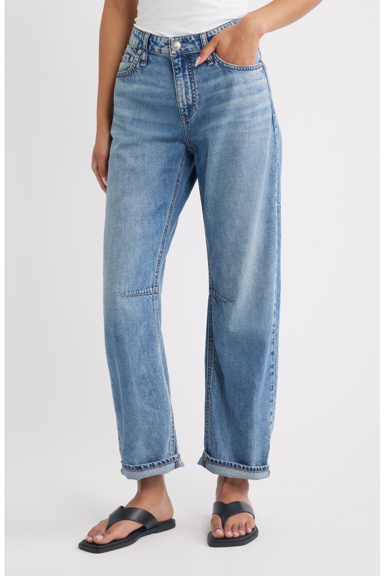Featherweight Stevie Mid Rise Tapered Jeans, Main, color, ORIAN
