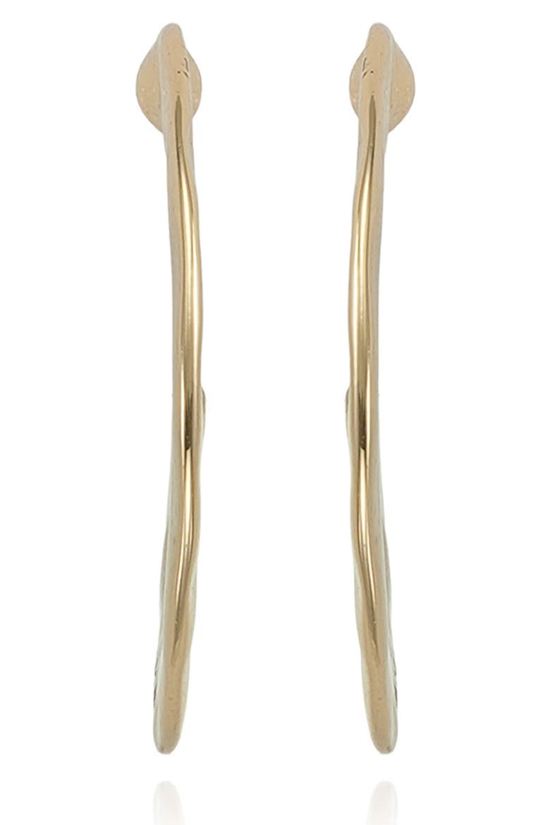 Hammered Hoop Earrings, Alternate, color, GOLD