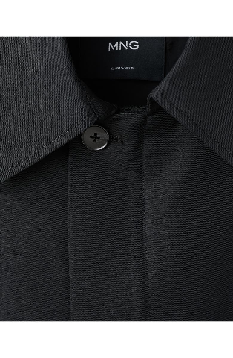 MANGO Cotton & Linen Twill Zip Jacket, Alternate, color, 