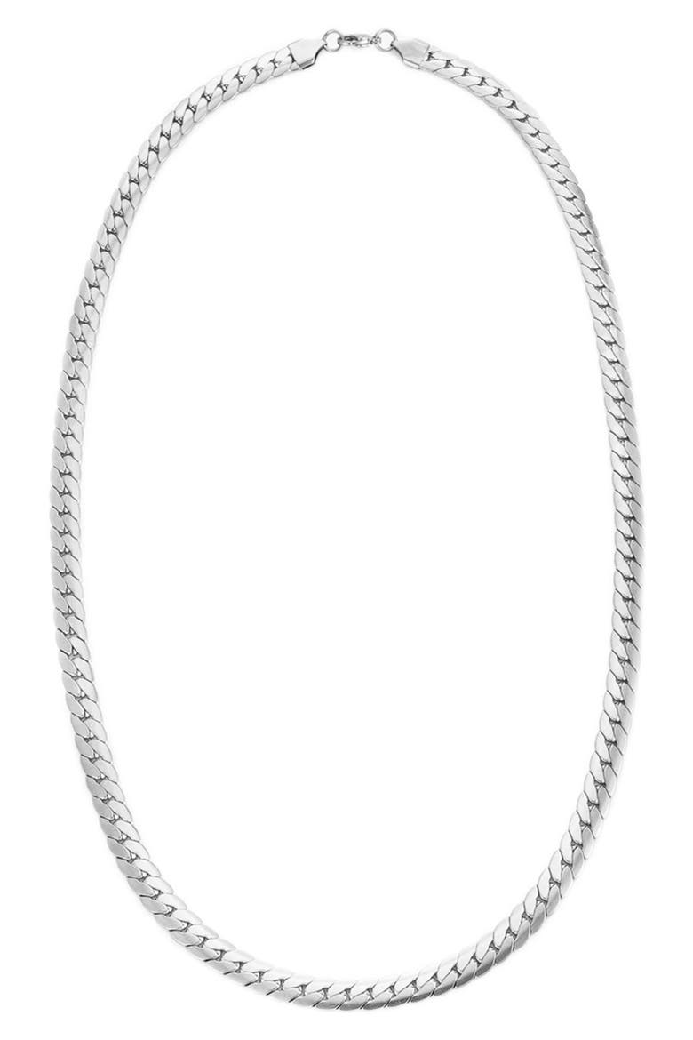 Men's Curb Chain Necklace, Main, color, SILVER