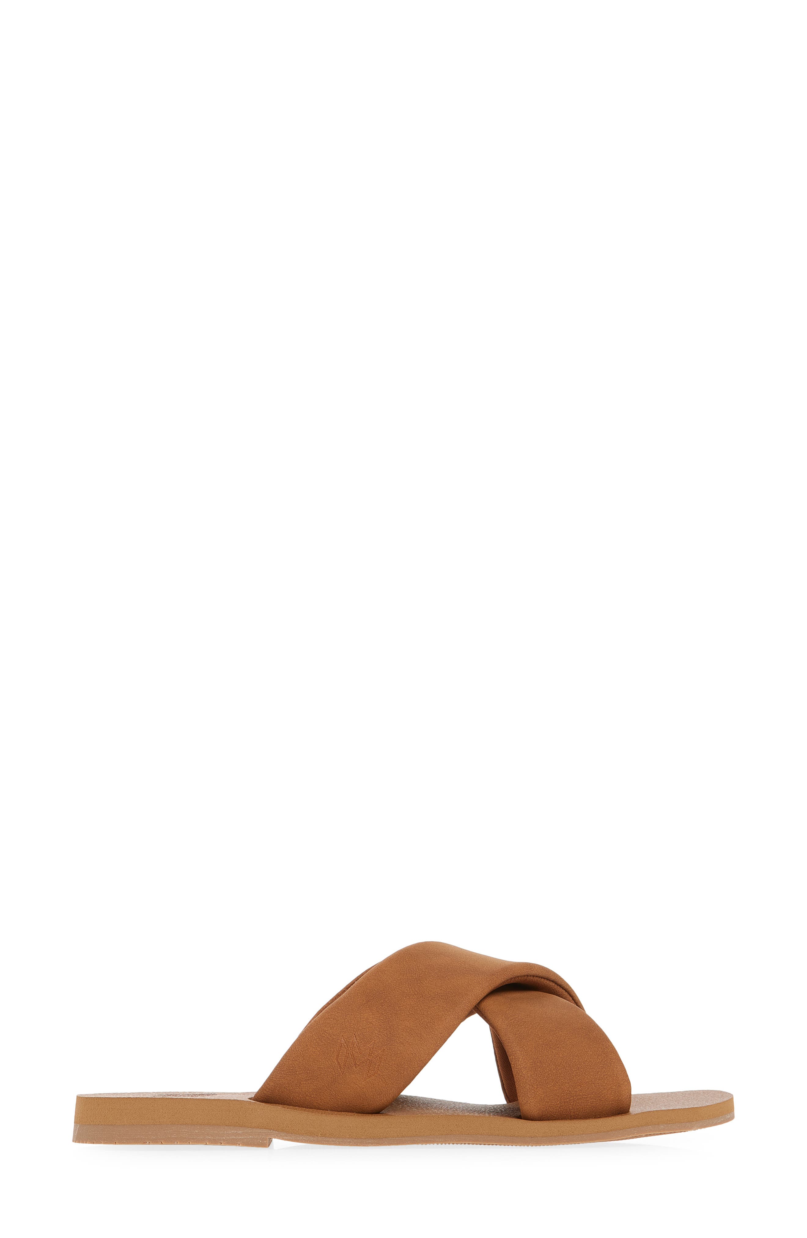 Ellie Cross Strap Slide Sandal, Alternate, color, SADDLE