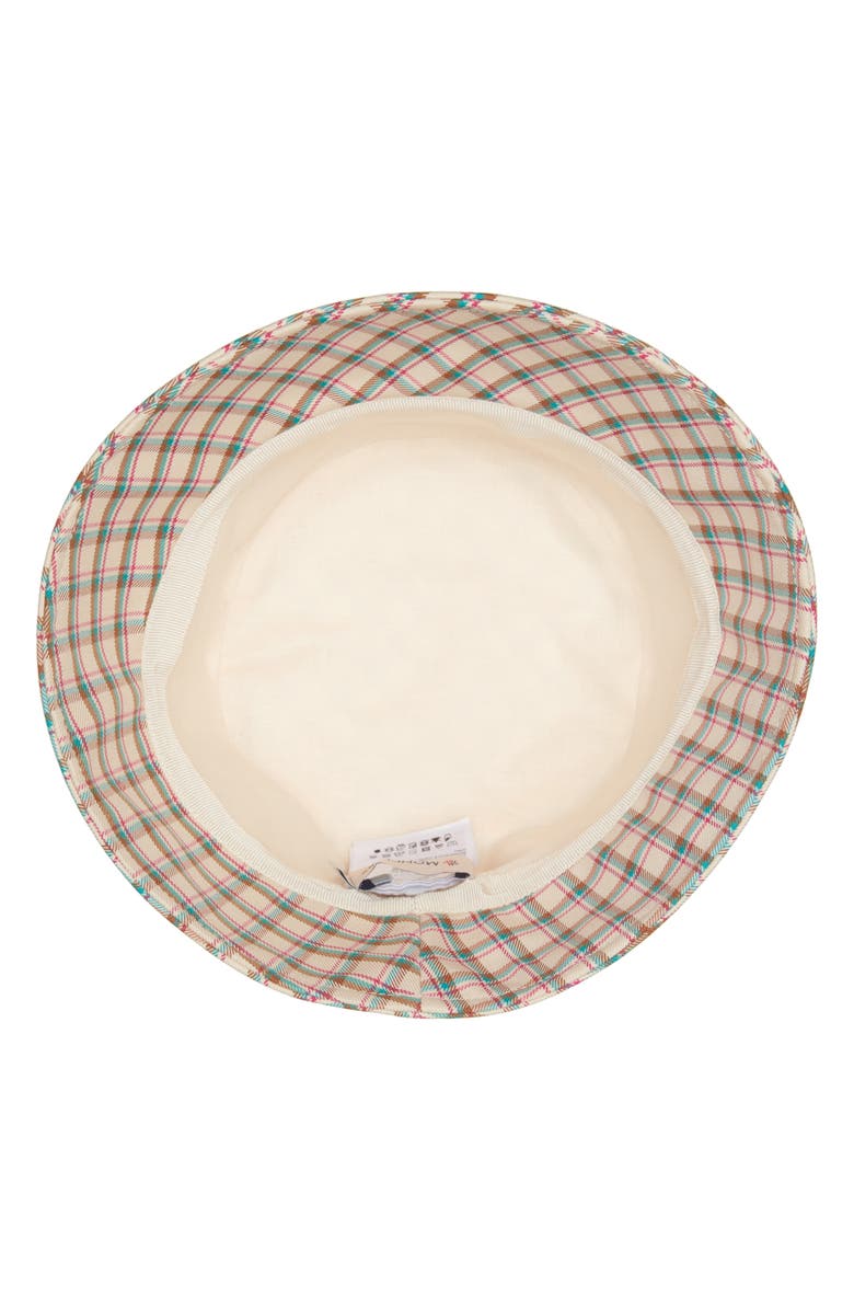 Moncler Archive DNA Plaid Bucket Hat, Alternate, color, Light Brown